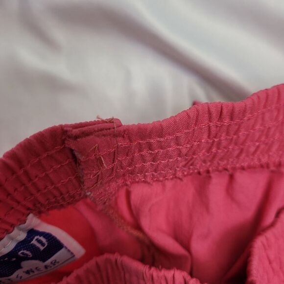 VINTAGE‎ 90s pink pull on barbiecore nylon windbreaker pants L/XL - Picture 7 of 12